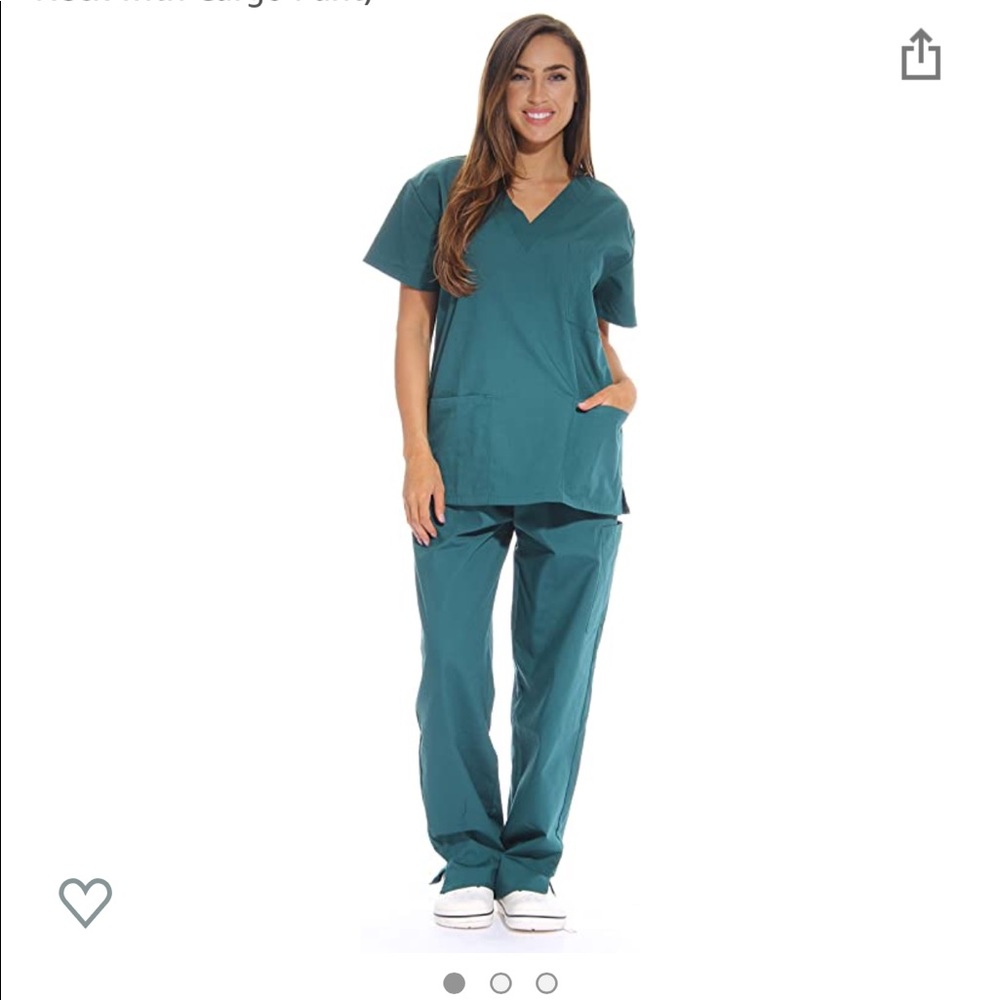 Just Love 🩺 Women's Scrub Set in Dark Green
